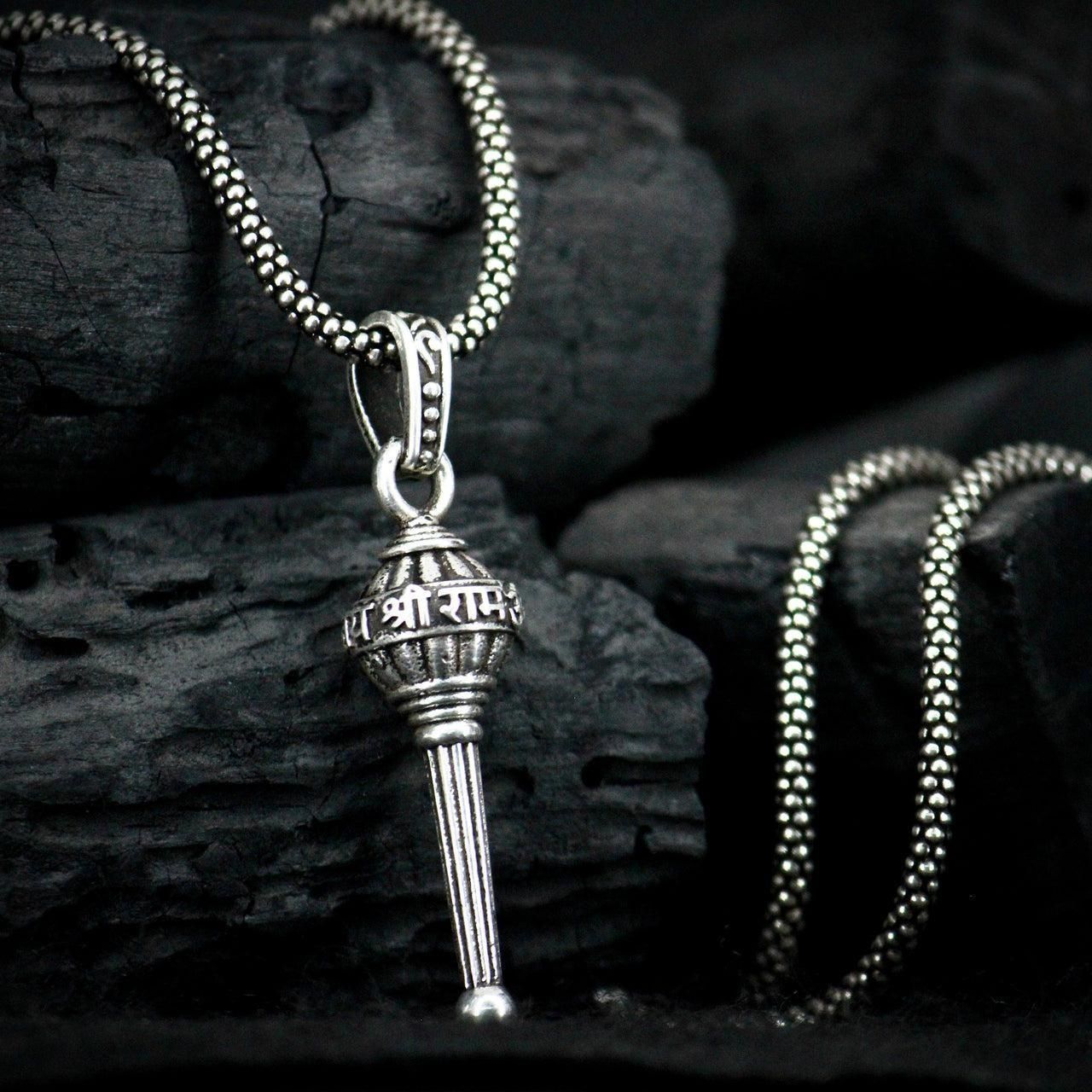 Silver Plated Lord Hanuman Chain With Pendant (Pack of 4)