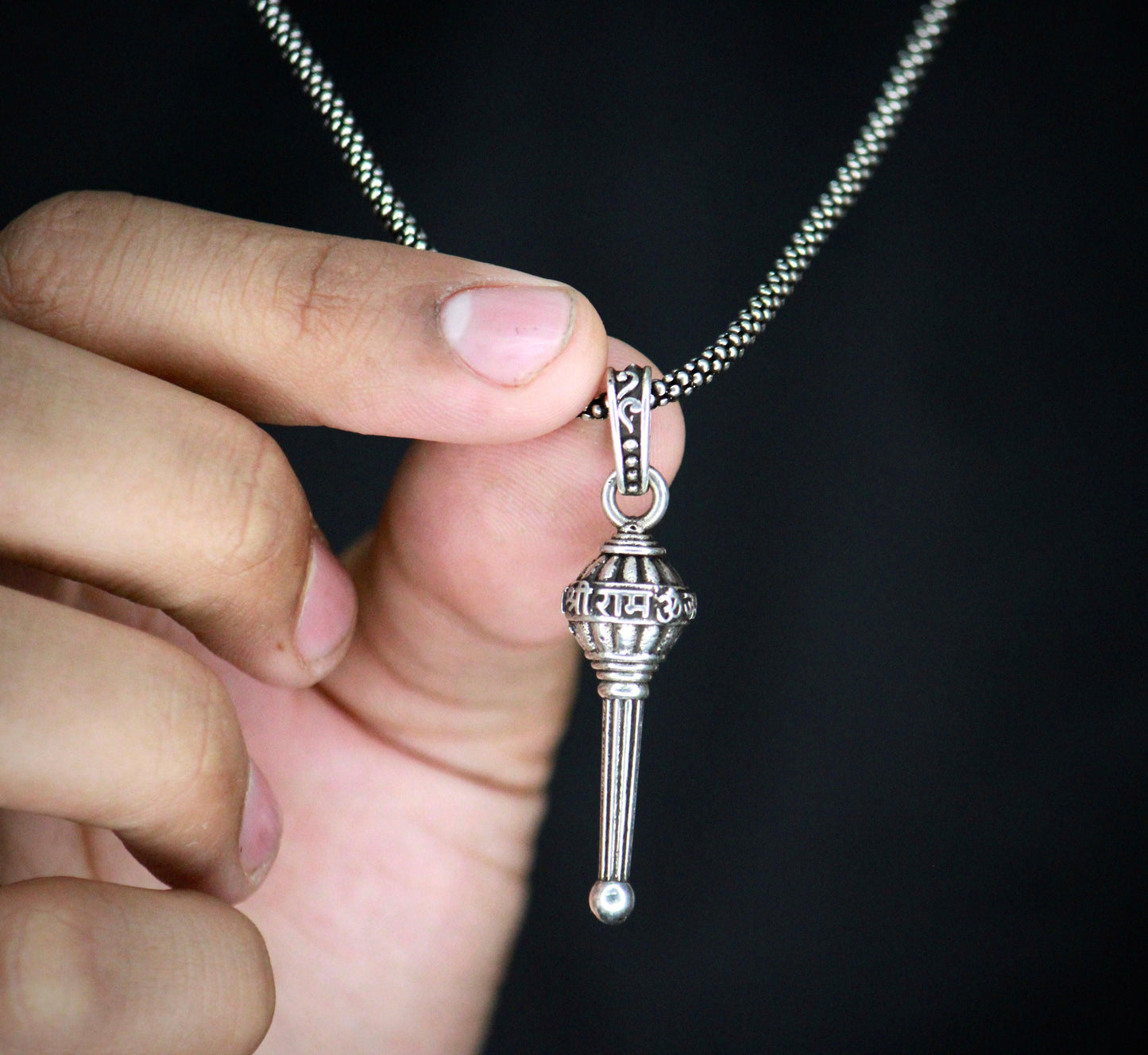 Silver Plated Sankat Mochan Hanuman Locket