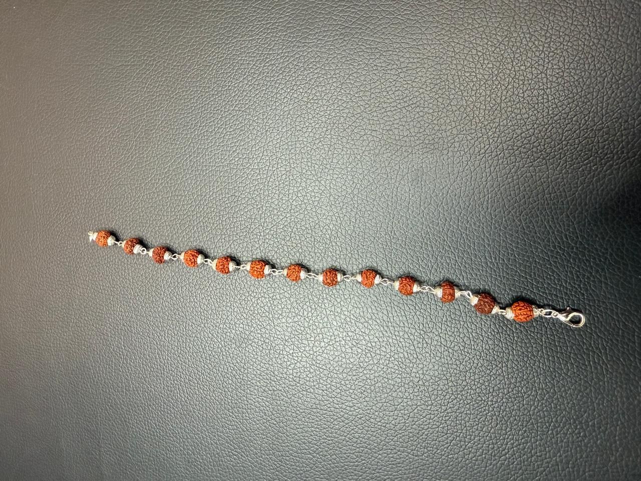 Silver Plated Rudraksha Bracelet